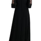 Dolce & Gabbana Black Stretch Shift Long Maxi Dress
