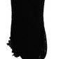 Dolce & Gabbana Black Floral Ricamo Sheath Long Dress