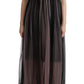 Dolce & Gabbana Black Pink Silk Long Shift Dress