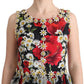 Dolce & Gabbana Multicolor Silk Floral Crystal Long Maxi Dress
