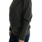 Exte Gray Top Hooded Cotton Zipper Sweater