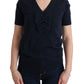 MARGHI LO' Blue 100% Lana Wool Blouse Top