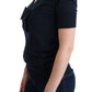 MARGHI LO' Blue 100% Lana Wool Blouse Top