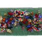Dolce & Gabbana Multicolor AGNESE Straw Crystal  Pom Pom Bag