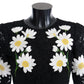 Dolce & Gabbana Black Floral Lace Chamomile Sicily Dress
