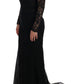 Dolce & Gabbana Black Floral Sheath Dress
