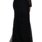 Dolce & Gabbana Black Floral Sheath Dress
