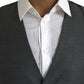 Dolce & Gabbana Gray Wool Formal Dress Waistcoat Vest