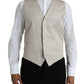 Dolce & Gabbana Off White Cotton Waistcoat Dress Formal Vest