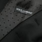 Dolce & Gabbana Black Silk Waistcoat Dress Formal Vest