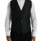 Dolce & Gabbana Black Wool Waistcoat Dress Formal Vest