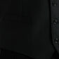 Dolce & Gabbana Black Wool Waistcoat Dress Formal Vest
