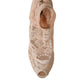 Dolce & Gabbana Beige Stretch Taormina Lace Boots Shoes