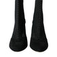 Dolce & Gabbana Black Mesh Stiletto Heels Ankle Boots Shoes