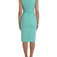 Dolce & Gabbana Green Viscose Sleeveless Bodycon Midi Dress