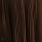 Dolce & Gabbana Brown Polyester Pleated High Waist Midi Skirt