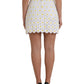 Dolce & Gabbana White Floral A-line Mini Skirt
