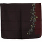 Dolce & Gabbana Bordeaux 100% Silk Floral Wrap Women Scarf