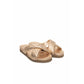 Cerruti 1881 Beige Lambskin Women Sandal