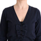 MARGHI LO' Blue Wool Blouse Sweater