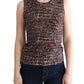Dolce & Gabbana Multicolor Print Knit Top Wool T-shirt