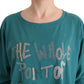 John Galliano Green Cotton Oversized Sweater