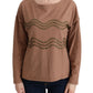 John Galliano Brown Cotton Studded Sweater