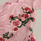 Dolce & Gabbana Pink Flower Embellished One Shoulder Dress