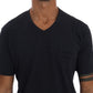Daniele Alessandrini Blue Cotton V-neck T-Shirt