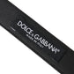Dolce & Gabbana Brown Leather Silver Metal Buckle Belt Men