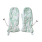 Dolce & Gabbana White Nylon Fleece Wrist Length Mitten Gloves
