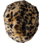 Dolce & Gabbana Brown Leopard Fur Women Bucket Hat