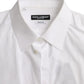 Dolce & Gabbana White Polka Dotted Cotton Dress GOLD Shirt
