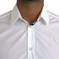 Dolce & Gabbana White Cotton Long Sleeve Dress MARTINI Shirt