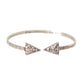 Nialaya Arrow Crystal 925 Silver Bangle Bracelet Women