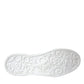 Dolce & Gabbana White Leather DG Logo Casual Low Top Sneakers Shoes