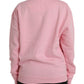Philippe Model Pink Cotton Logo Long Sleeves Pullover Sweater