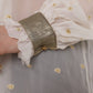 Dolce & Gabbana Off White Silk Blend Ascot Collar Blouse Top