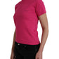 Balenciaga Pink Cotton Crew Neck Short Sleeves Tee Top T-shirt