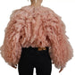 Dolce & Gabbana Pink Ruffles Long Sleeves Pullover Sweater