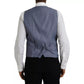 Dolce & Gabbana Light Blue Wool Formal Dress Waistcoat Vest