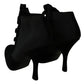 Dolce & Gabbana Black Suede Stretch Ankle Boots Booties Shoes