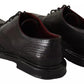 Dolce & Gabbana Black Leather Brogue Oxford Dress Shoes