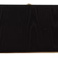 Dolce & Gabbana Black Silk Gold Frame Clutch Evening Party Purse Bag