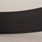Dolce & Gabbana Dark Brown Leather Logo Engraved Metal Buckle Belt