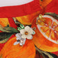 Dolce & Gabbana Orange Print Crystal-Embellished Blouse