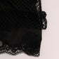 Dolce & Gabbana Black Silk Mesh Floral Lace Top