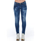 Frankie Morello Blue Cotton Women Jeans