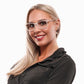 Swarovski White Metal & Plastic Glasses (Frames)
