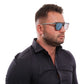 Police Blue Metal & Plastic Sunglasses